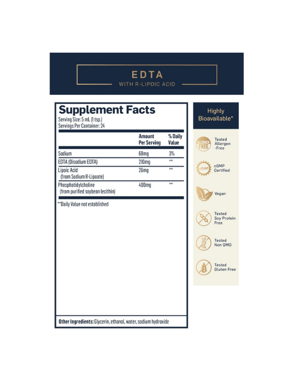 Liposomal EDTA with R-Lipoic Acid