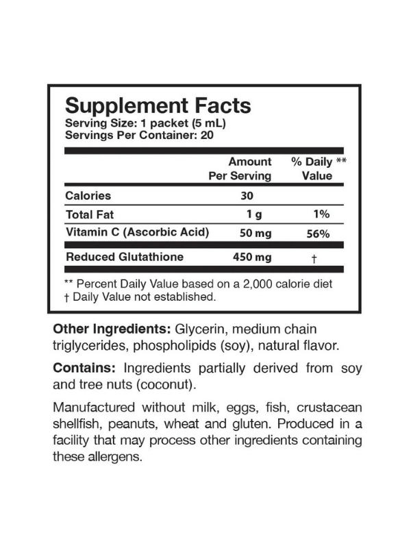 Tri-Fortify Liposomal Glutathione Box of 20 Individual Serving Packets