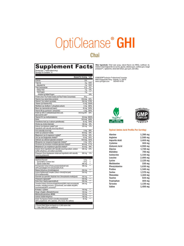 Opticleanse GHI Chai 10 Servings