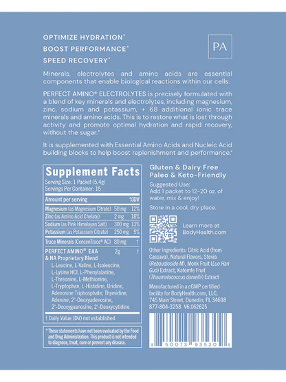 Perfect Amino Electrolytes (Flavour) Packets 15serv