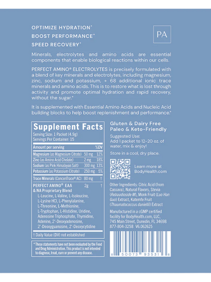 Perfect Amino Electrolytes (Flavour) Packets 15serv