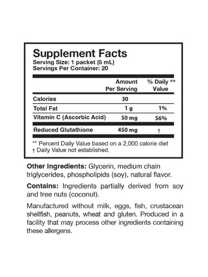 Tri-Fortify Liposomal Glutathione Box of 20 Individual Serving Packets